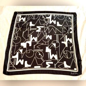 Joseph Ribkoff Abstract Black & White Scarf